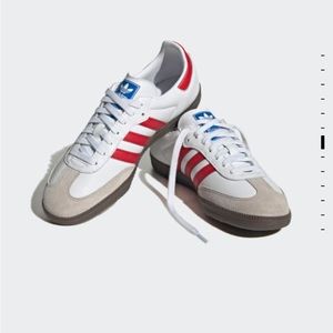 Adidas Samba Red Stripe White OG